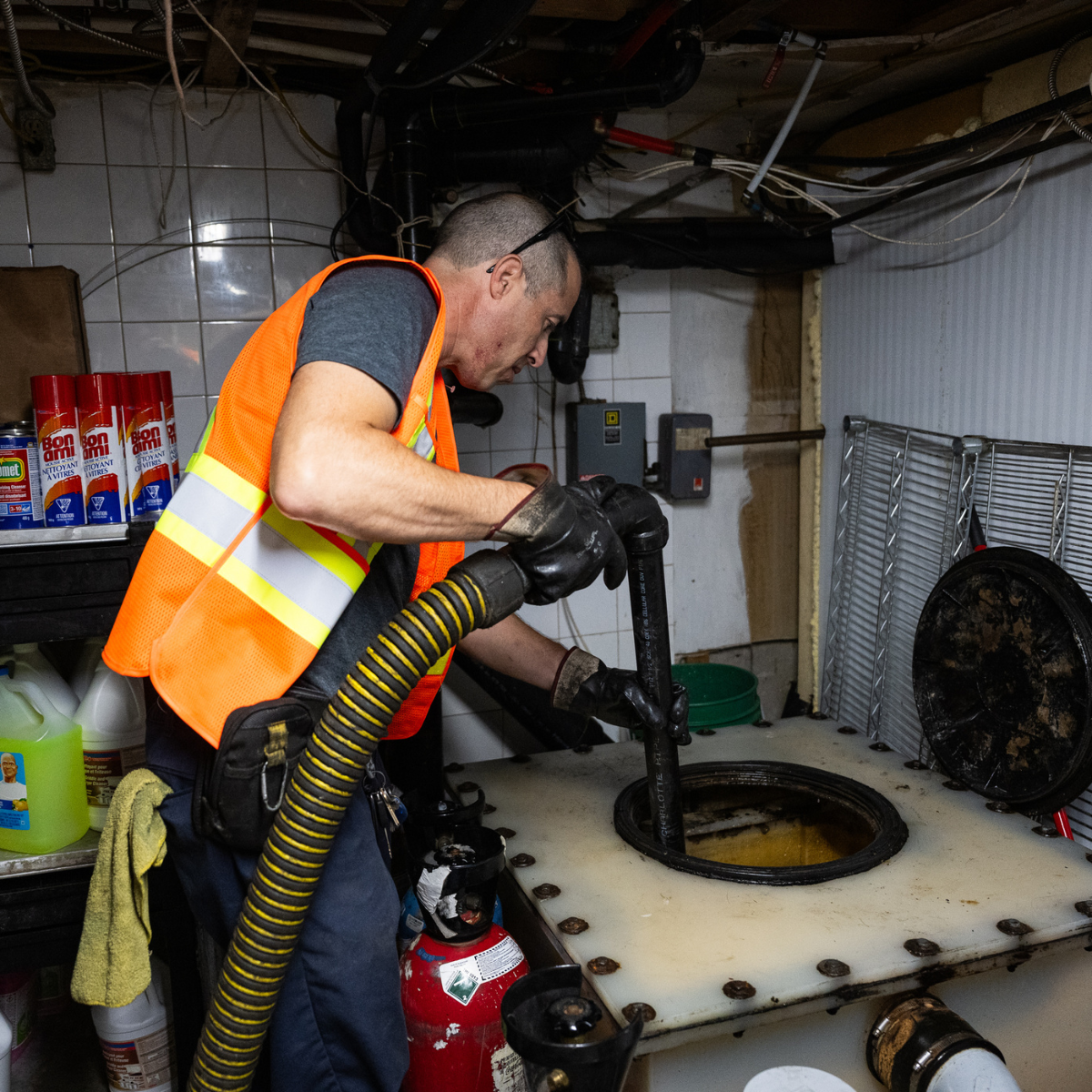 vidange de trappe à graisse- sanivac