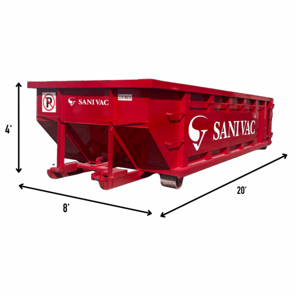 conteneurs de construction 20 verges- sanivac