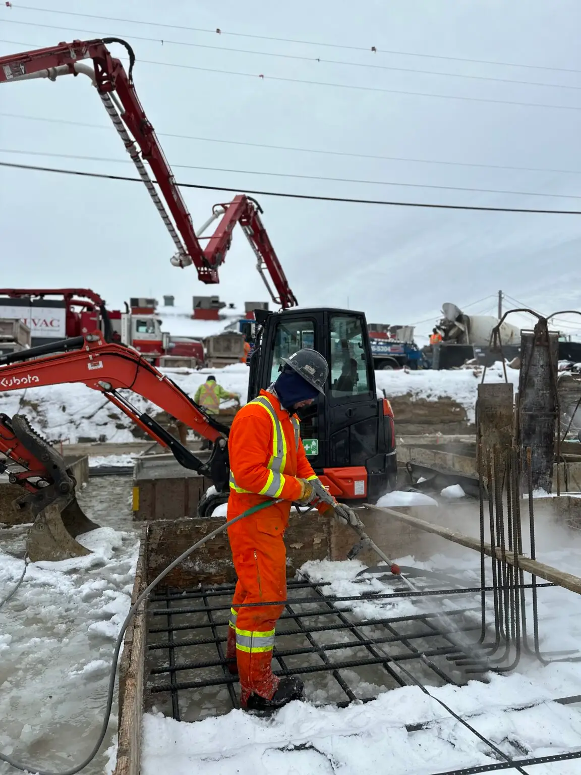 Déglaçage à l'eau chaude - dégel chantier - Sanivac