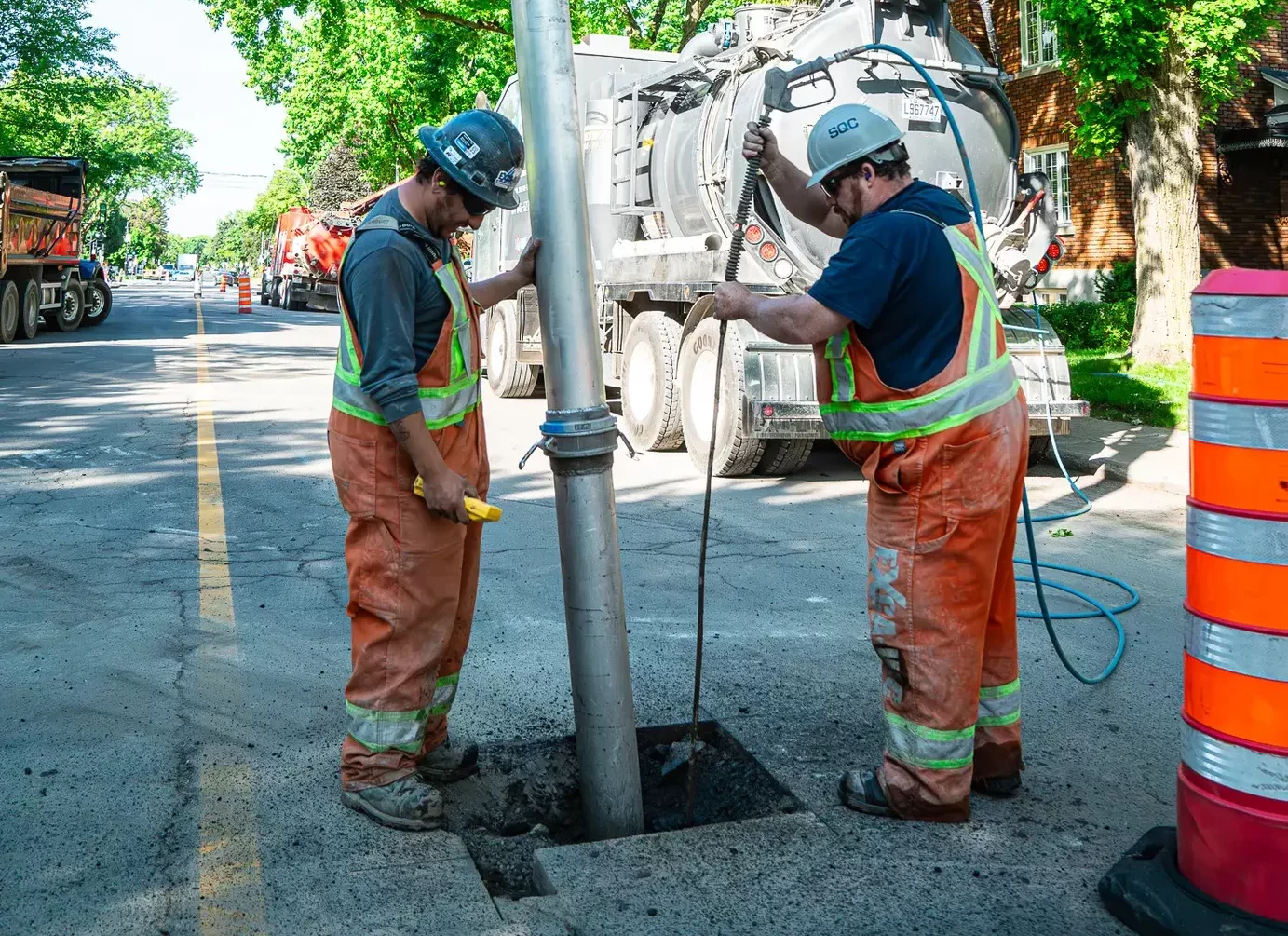 Travaux aqueduc - Sanivac - Hydro-excavation