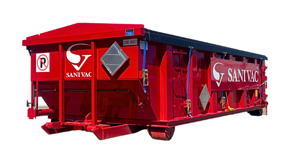 Conteneurs étanches - 20 verges - Location de conteneur -Sanivac